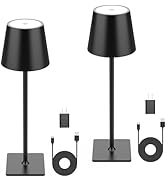 Table Lamp Set of 2, Mojimdo Cordless Desk Lamp 64 LEDs Dimmable [1700K/4500K/6000K with Stepless...