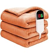 PTQ Heated Throw Blanket 50"×60" - Premium Cosy Soft Electric Blanket with 6 Heating Levels,Fast ...