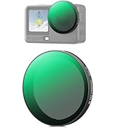 K&amp;F CONCEPT Snap On Variable ND Filter Compatible with DJI Osmo Action 6, ND4-32 Limited Stops Ne...