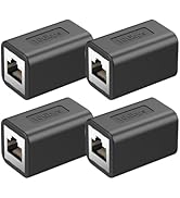 LEKVKM Ethernet Extender 10Gbps RJ45 Ethernet Coupler, in Line Coupler for Cat7/Cat6/Cat5e/Cat5 E...