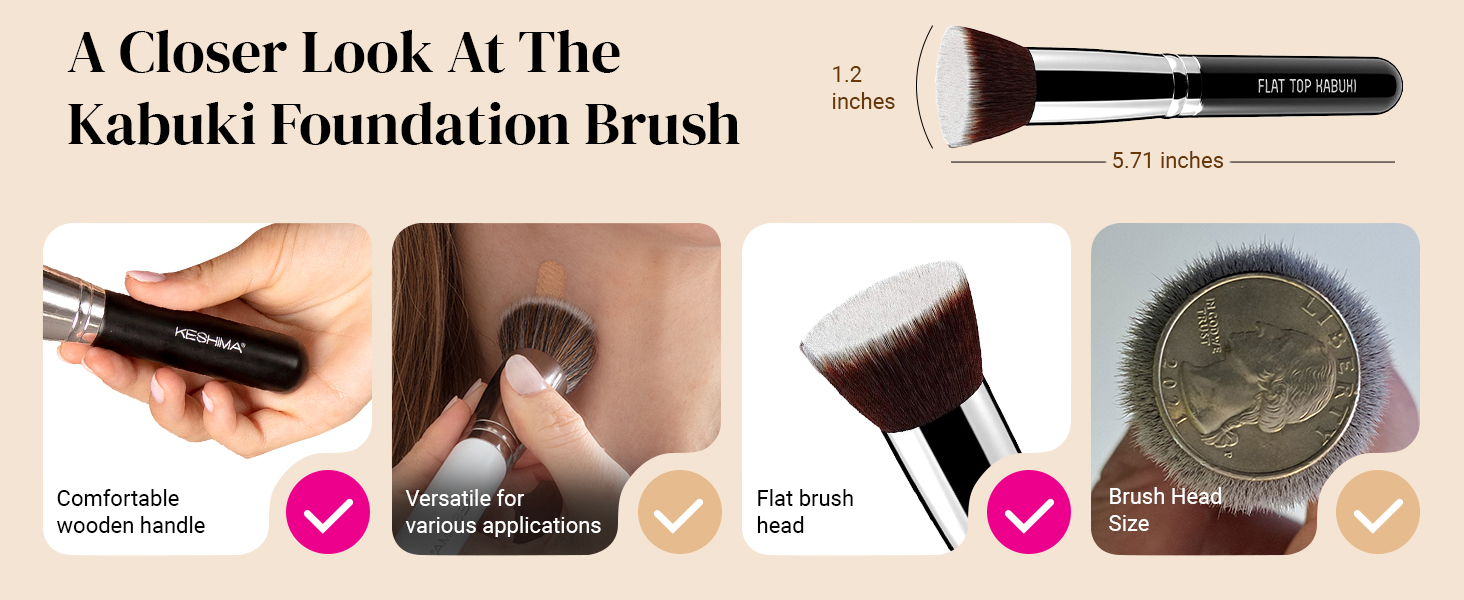 makeup brushes, liquid foundation brush, blending brush for makeup, foundation brush