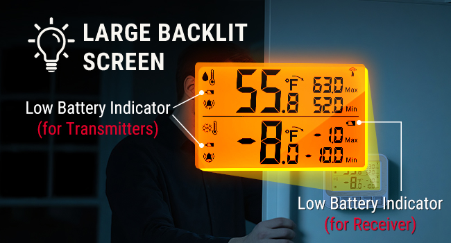 freezer thermometer with alarm