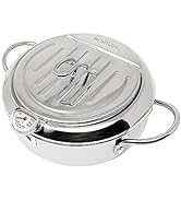 KOMONG Deep Fryer Pot (°F), Japanese Tempura Small Deep Frying Pot with Fahrenheit Thermometer, 3...