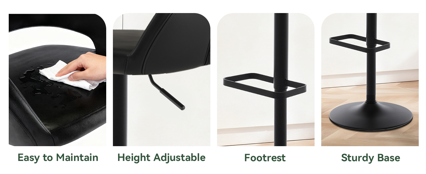 black bar chair