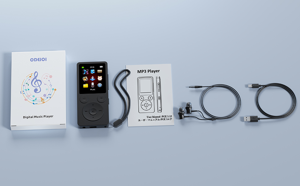 Mini MP3 Player Kids 64GB Large Physical Buttons Seniors Music Player with Bluetooth Auto Reconnect