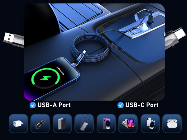 4 in 1 usb charging cable with case