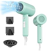 SHRATE Lightweight Ionic Hair Dryer with Diffuser - Powerful 1800W Blow Dryer for Fast Drying - P...