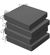 Zonamat Outdoor Chair Cushions set of 4, 19x19x3 Inch Waterproof &amp; Fade Resistant Patio Furniture...