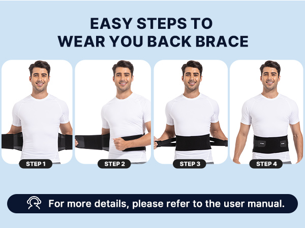 Easy steps to wear your back brace