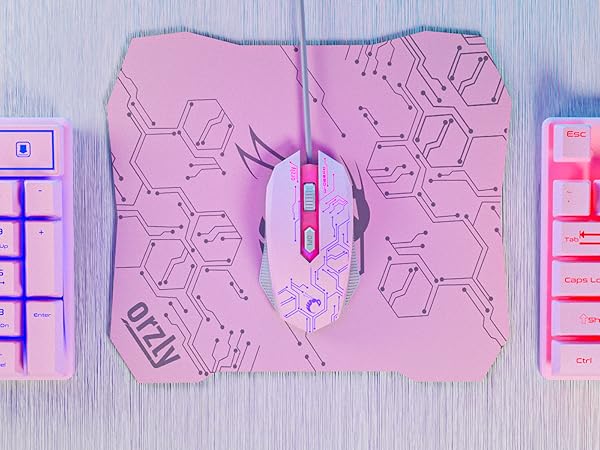 Pink Gaming keyboard and mouse bundle for PS5 Xbox &amp;amp; PC