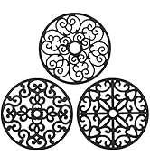 CHEFBEE 3PCS Silicone Trivet Mat - Flexible Non-Slip Heat Resistant Modern Kitchen Teapot Trivets...