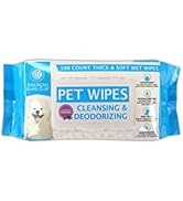 American Kennel Club AKC Dog Wipes for Cleansing &amp; Deodorizing Great for Face, Ears, Paws, Body, ...