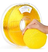 AMOLEN 95A TPU 3D Printer Filament 1.75mm, High Hardness &amp; Resilience TPU Transparent Yellow Fila...