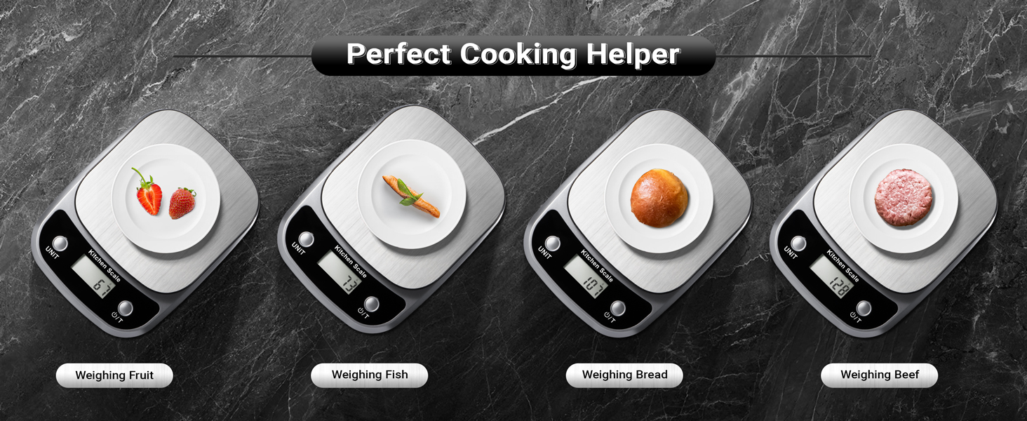 Stainless Steel Food Kitchen Scale with Tare