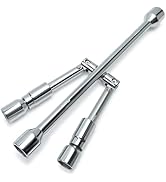 TONDA 4 Way Lug Wrench, Foldable Cross Tire Iron Lug Nut Wrench, Multi Size Chrome Plated Carbon ...