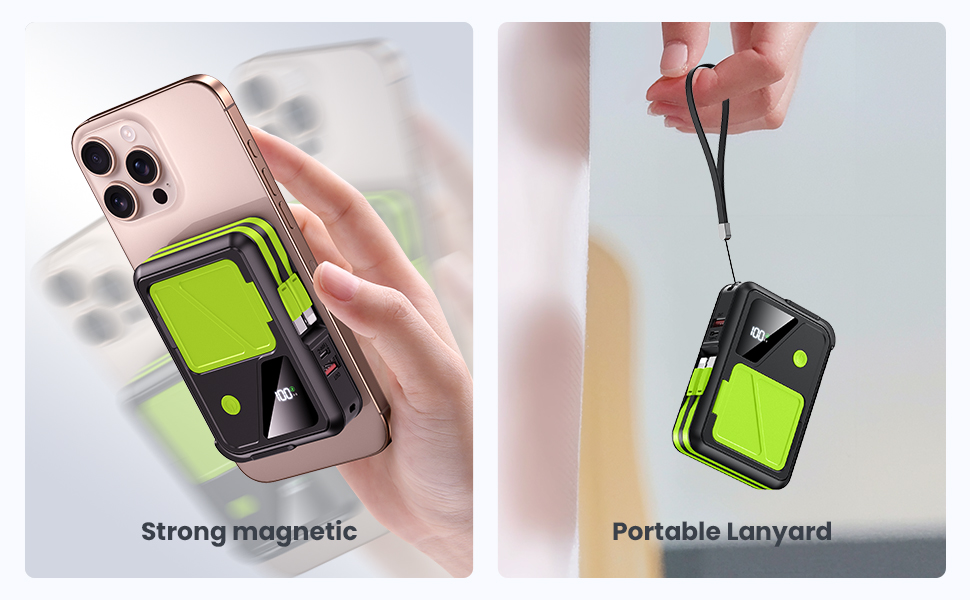 5-in-1 wireless magnetic power bank
