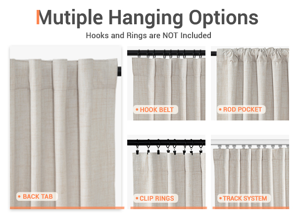 Muti Hanging Options of Blackout Curtains