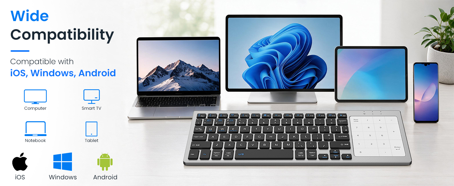 wireless bluetooth keyboard with trackpad keyboard with touchpad keyboard for tv