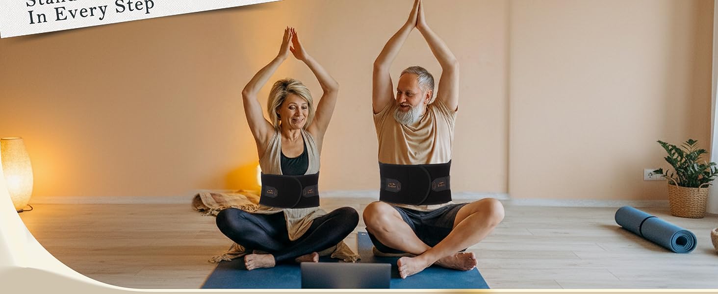 yoga with enthra back brace