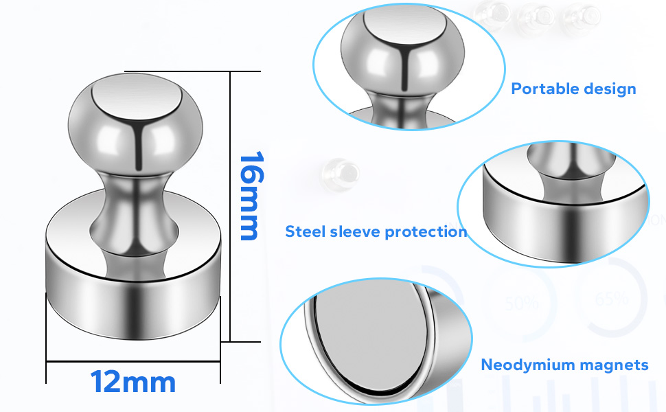 Strong Fridge Magnets Refrigerator Magnets for Whiteboard Small Magnets Push Pin Tiny
