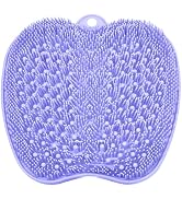 BESKAR Shower Foot Scrubber Mat with Non-Slip Suction Cups, Foot Spa Brush for Cleaning &amp; Exfolia...