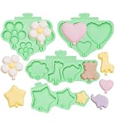KALAIEN Animal Molds Silicone,Star Chocolate Mold,Heart Gummy Candy Molds Flower Fondant Molds fo...