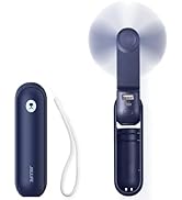 JISULIFE Portable Handheld Fan, Mini 3 In 1 with Rechargeable Battery, Personal Foldable Pocket f...