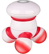 cotsoco Handheld Massager Mini Portable Vibrating Body Massager with LED Light for Hand Head Neck...