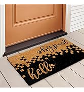 Welcome Mats Outdoor Doormat by LuxUrux, with Heavy-Duty PVC Backing - Natural - Perfect Color/Si...