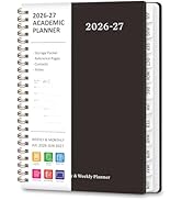 Planner 2026-2027, Weekly and Monthly Academic Year Calendar Planner, July 2026 - June 2027, Dail...