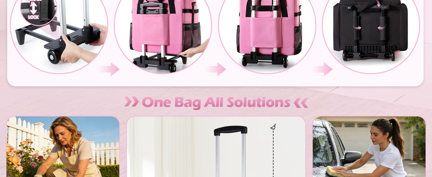 Rolling Cleaning Caddy Bag