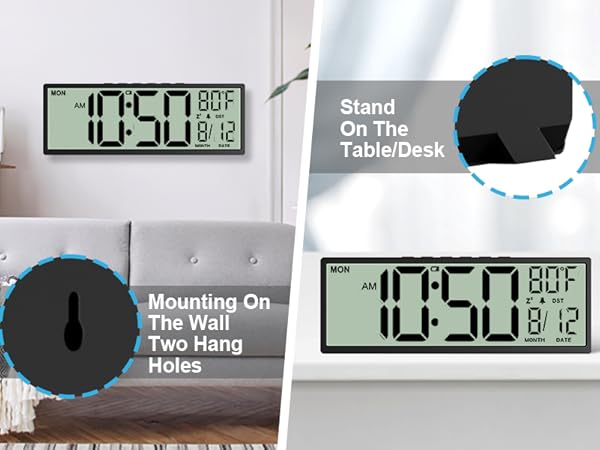 digital clock large display
