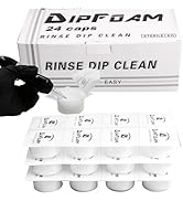 Dip Foam,Professional 24Pcs Tattoo Dip Foam Rinse Cup Disposable Dip Clean Foam Cup Caps Cartridg...