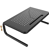 Monitor Stand Riser with 3 Level Height Adjustable Metal Monitor Stand for Laptop, Computer, iMac...
