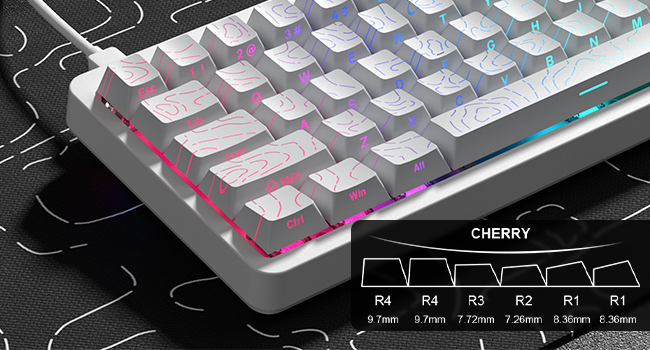 60% Percent Keyboard Rapid Trigger Gaming Keyboard RGB Hall Effect Topographic Keyboard