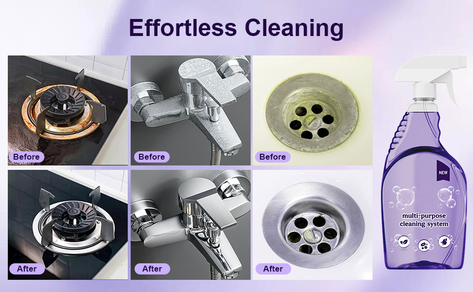Iiglitch Multi Purpose Cleaning System, Spray Cleaner for Ovens Kitchen Bathroom