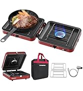 CAMPLUX FoldGo 2 Burner Portable Camping Stove 17,200 BTU, Foldable Propane Stove for Outdoor Coo...