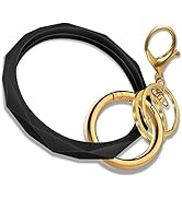 Idakekiy Key Ring Bracelets, Silicon Wristlet Keychain Circle Key Chain Ring Bangle Keyring for W...