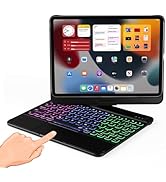 LENRICH Keyboard case for iPad 11th A16 2025&amp;10th Generation 10.9 inch 2022, Multi Touchpad 360 S...