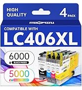 MEGAIN LC406XL Ink Cartridges Replacement for LC 406XL LC406 XL for Brother MFC-J5855DW MFC-J6555...