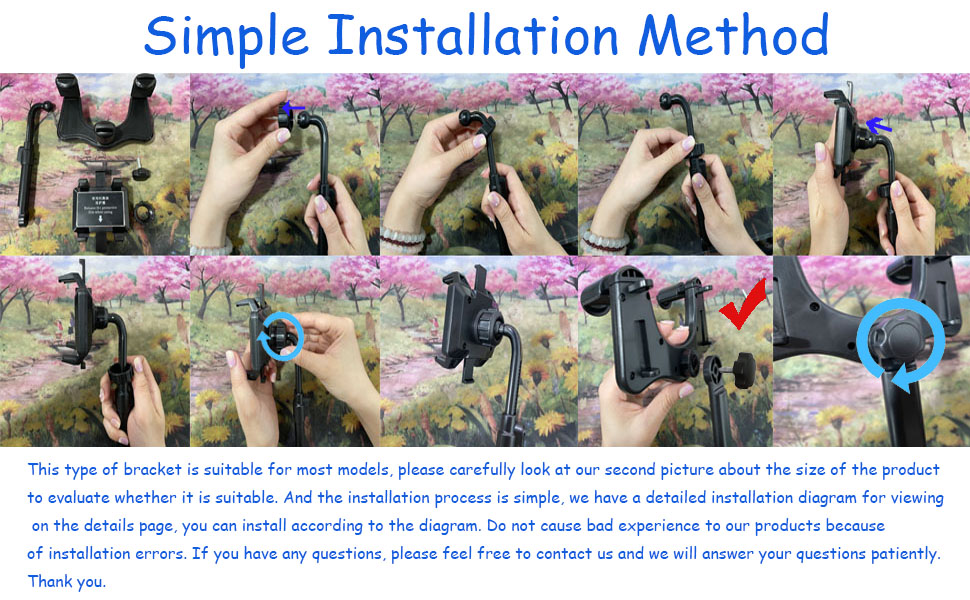 360°Rotatable and Retractable Car Phone Holder Car Rearview Mirror Bracket