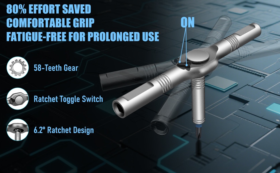 Magnetic Ratcheting Screwdriver Set with Storage Case
