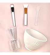 Silicone Face Mask Mixing Bowl Set, DIY Facemask Mixing Tool Kit with Silicone Mask Bowl, Facial ...