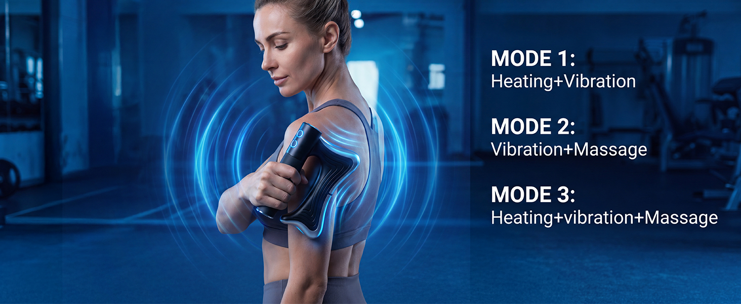 Cordless Muscle Scraper with 3 Heat Levels and 3 Vibration Intensities
