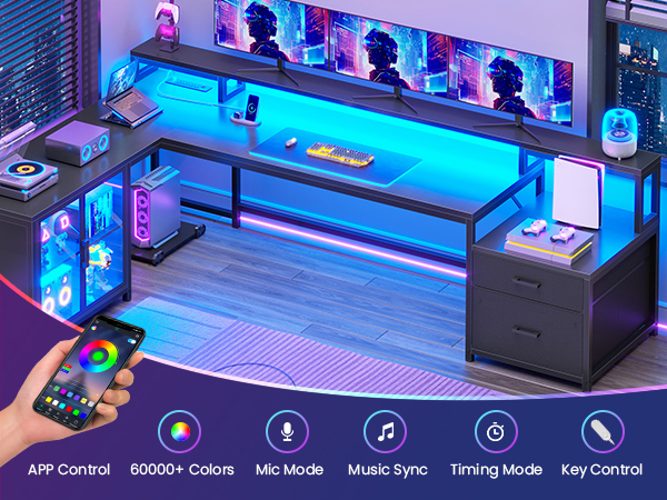 gaming desk l shaped desk corner desk computer desk with drawers