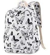 Unineovo Backpack for Girls, Lightweight Butterfly School Backpack, Waterproof Travel Backpacks, ...