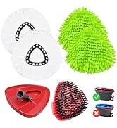 Hezane 4PCS Mop Heads Replacements for OCedar, 1PCS Scrub Brush and 1PCS Spin Mop Base Compatible...