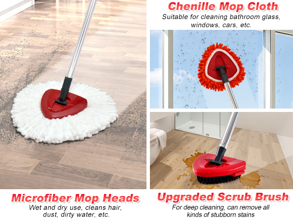 Mop Heads Replacements compatible with O-Cedar EasyWring 1 Tank Spin Mop System