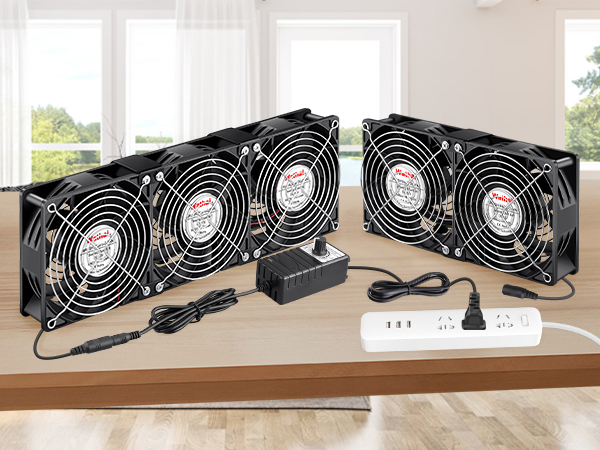 wathai big airflow 120mm fan window fan server exhaust fan 120mm 110v ac fan 110v computer 