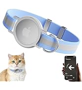 AirTag Cat Collar, Ultra Elastic Cat Tracker Collar with Apple Air Tag Holder, [Lightweight &amp; Scr...